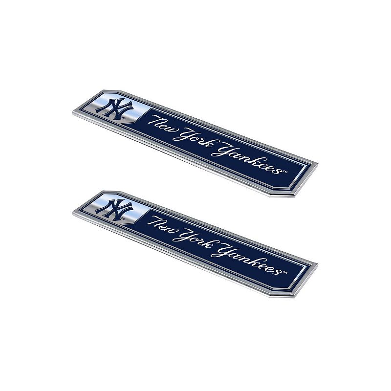 Logo Brands New York Yankees 2-Pack Embossed Truck Emblem Set, Blue