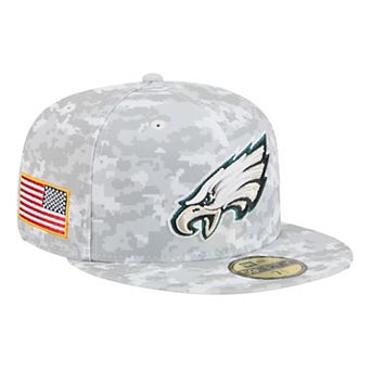 Men's New Era White Philadelphia Eagles 2025 Salute to Service Fan Pack 59FIFTY Fitted Hat