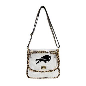 Logo Brands Buffalo Bills Leopard Print Trim Clear Purse