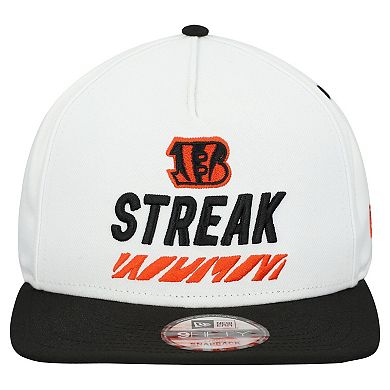 Men's New Era White Cincinnati Bengals STREAK Season Ticket Member 9FIFTY A-Frame Snapback Hat