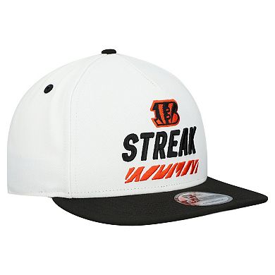 Men's New Era White Cincinnati Bengals STREAK Season Ticket Member 9FIFTY A-Frame Snapback Hat