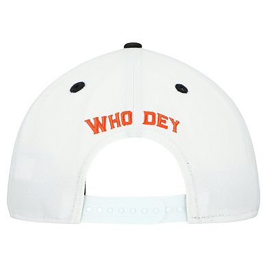 Men's New Era White Cincinnati Bengals STREAK Season Ticket Member 9FIFTY A-Frame Snapback Hat