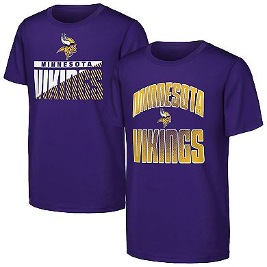 Youth Outerstuff Purple Minnesota Vikings Never Quit 2-Pack T-Shirt Set