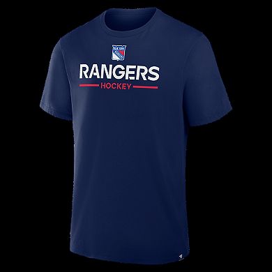 Men's Fanatics Navy New York Rangers Authentic Pro Primary T-Shirt