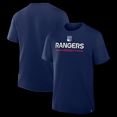 Men's Fanatics Navy New York Rangers Authentic Pro Primary T-Shirt