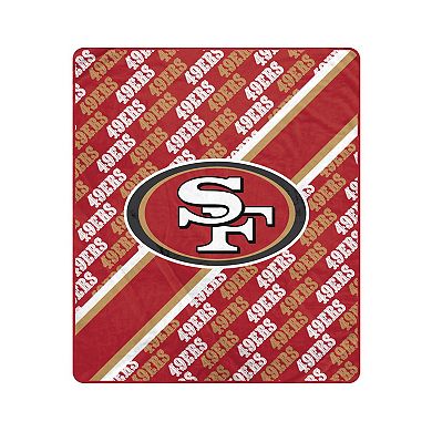"Pegasus San Francisco 49ers 50"" x 60"" Diagonal Lined Wordmark Ultra Soft Blanket"