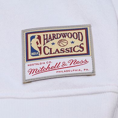 Women's Mitchell & Ness White Los Angeles Lakers Lightweight Block Letter Sweatshirt