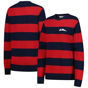 Unisex Uscape Apparel Navy Ole Miss Rebels Renew Knit Stadium Sweater