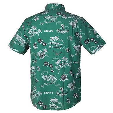 Men's Reyn Spooner Green Philadelphia Eagles Kekai Performance Button-Down Shirt
