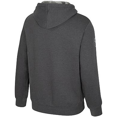 Men's Colosseum Heather Charcoal Auburn Tigers Operation Hat Trick Squad Hoodie