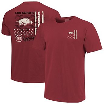 Men's Cardinal Arkansas Razorbacks Comfort Colors OHT Camo Overlay T-Shirt