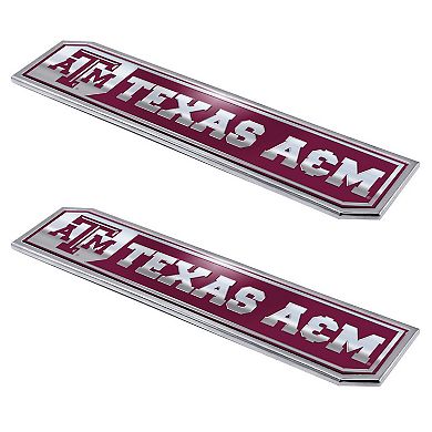 Logo Brands Texas A&M Aggies 2-Pack Embossed Truck Emblem Set