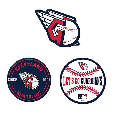 WinCraft Cleveland Guardians 3-Pack Premium Fridge Magnet Set