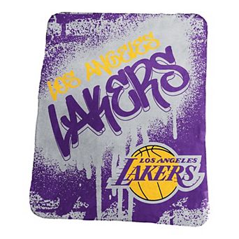 "Logo Brands Los Angeles Lakers 50"" x 60"" Classic Graffiti Fleece Throw Blanket"