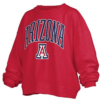 Women's Pressbox Red Arizona Wildcats Janise Fleece Sweatshirt