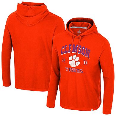 Men's Colosseum Orange Clemson Tigers Simoleans Washed Hoodie