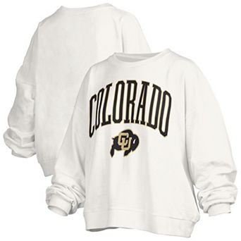 Women's Pressbox White Colorado Buffaloes Janise Fleece Sweatshirt