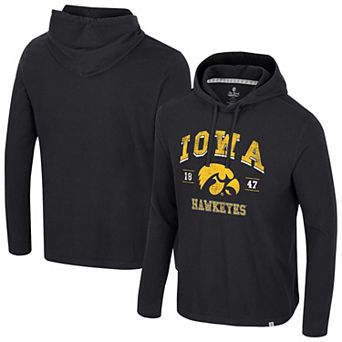 Men's Colosseum Black Iowa Hawkeyes Simoleans Washed Hoodie