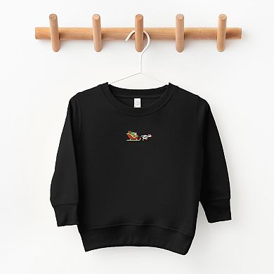 Embroidered Goose Sleigh - Toddler Graphic Sweatshirt