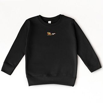 Embroidered Goose Sleigh - Toddler Graphic Sweatshirt