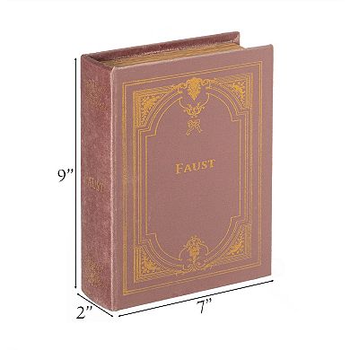 Vintiquewise Set of 4 Vintage Book Design Decorative Boxes