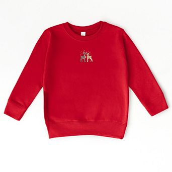 Embroidered Reindeer - Toddler Graphic Sweatshirt