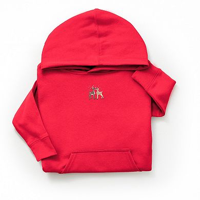 Embroidered Reindeer - Youth Graphic Hoodie