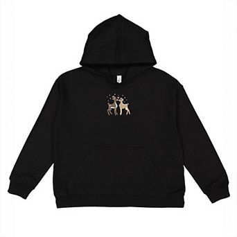 Embroidered Reindeer - Youth Graphic Hoodie