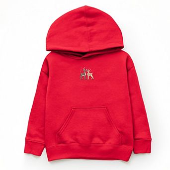 Embroidered Reindeer - Youth Graphic Hoodie