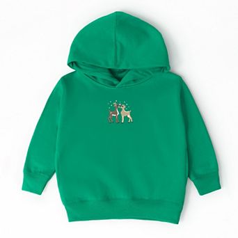 Embroidered Reindeer - Toddler Hoodie