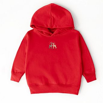 Embroidered Reindeer - Toddler Hoodie