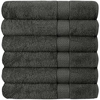 Set of 6 Hotel Spa Cotton Bath Towels 27x52 inch