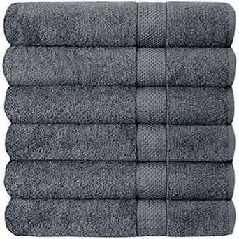 Set of 6 Hotel Spa Cotton Bath Towels 27x52 inch