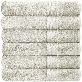 Set of 6 Hotel & Spa Cotton Bath Towels 27x52 inch