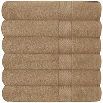 Set of 6 Hotel & Spa Cotton Bath Towels 27x52 inch