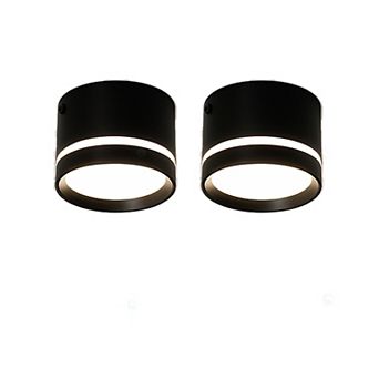 Quickway Imports 15W Surface-Mounted LED Cylinder Downlight Modern 4000K White Spotlight