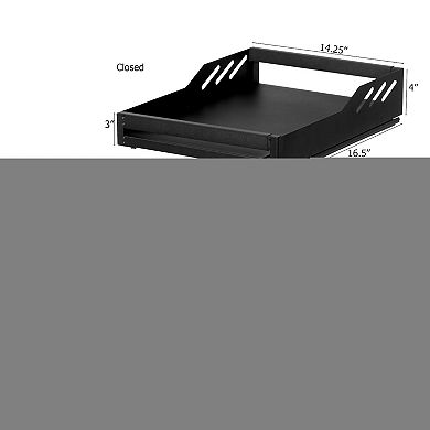 Basicwise Expandable Deep Drawer Organizer Adjustable Pull-Out Cabinet Storage Tray