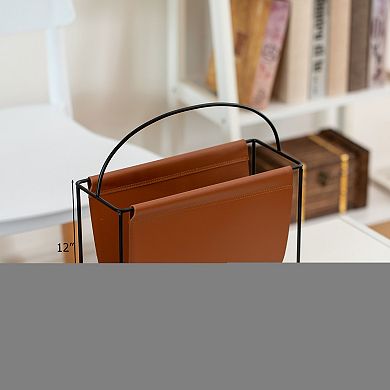Fabulaxe Arch Gold-Tone Metal Magazine Rack
