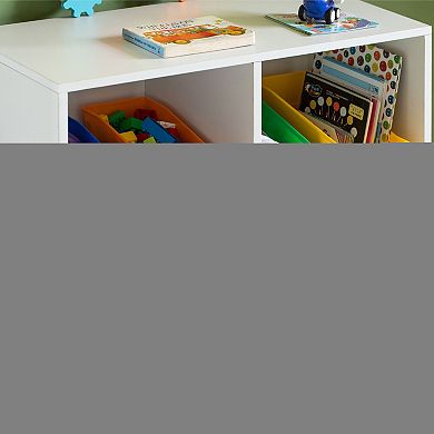 Basicwise 6-pc Assorted Color Plastic Storage Bins Versatile Book Magazine & File Holders