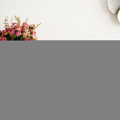 Fabulaxe 11x8-inch Decorative Gold Metal Floating Picture Frame for 8x6 Vertical Photos Easel Back