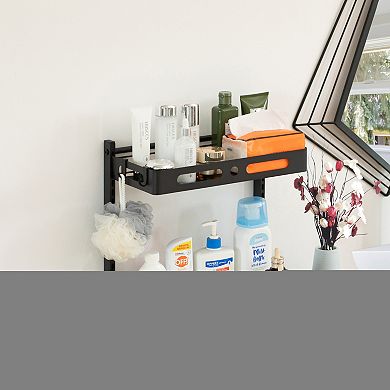 Basicwise Adjustable Height Under Sink Pull-Out Organizer Sliding Shelf Rack