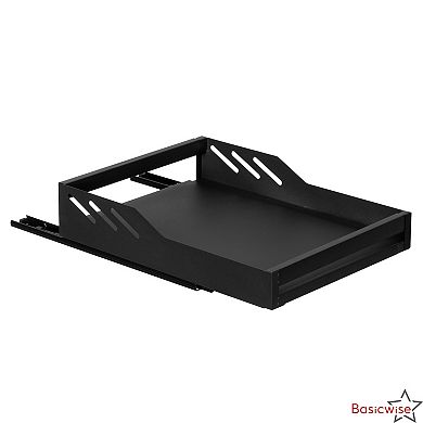 Basicwise Expandable Deep Drawer Organizer Adjustable Pull-Out Cabinet Storage Tray