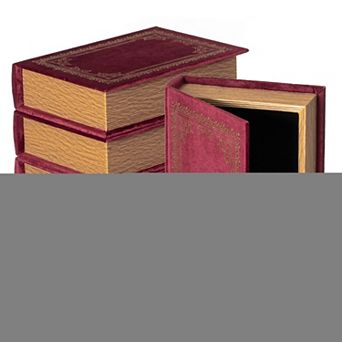 Vintiquewise Set of 4 Vintage Book Design Decorative Boxes