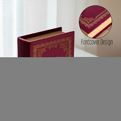 Vintiquewise Set of 4 Vintage Book Design Decorative Boxes