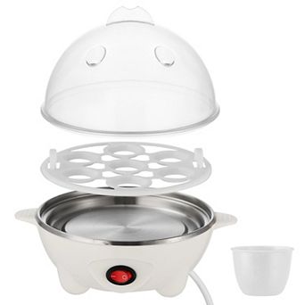 Electric Egg Cooker, 7-Egg Capacity, BPA-Free, Auto-Off with Measuring Cup for Eggs & Steaming