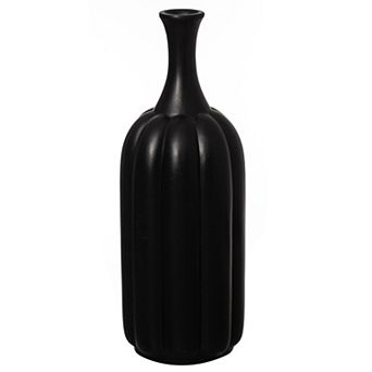 Uniquewise 35" Tall Fiberglass Floor Vase Modern Flower Holder for Pampas Grass Fake Plants