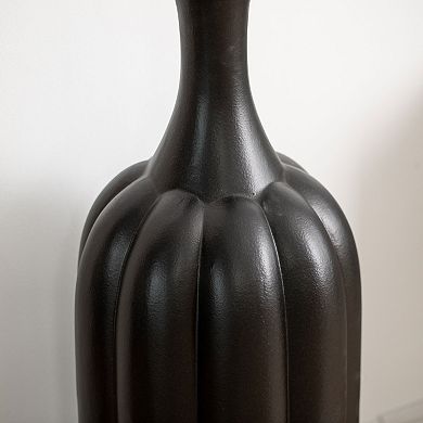 Uniquewise 35" Tall Fiberglass Floor Vase Modern Flower Holder for Pampas Grass Fake Plants