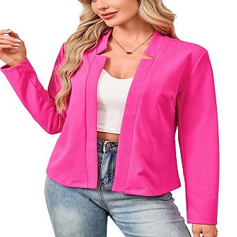 Women's Square Neck Blazer Cardigan Solid Color Slim Fit Elegant Office Wear