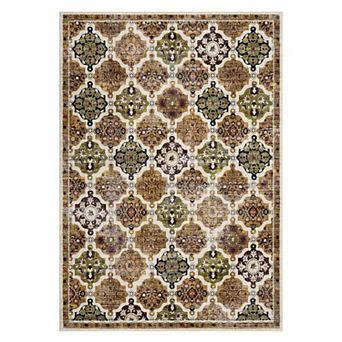 Diamond Print Rug Polyester Washable Foldable Mat Non-Slip Geometric Carpet