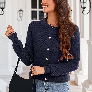 Women's Cardigan Sweaters Long Sleeve Chunky Knit Button Up Fall Winter Jacket Casual Outwear